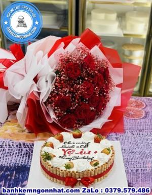 Combo Bánh Kem Và Hoa Tươi 42